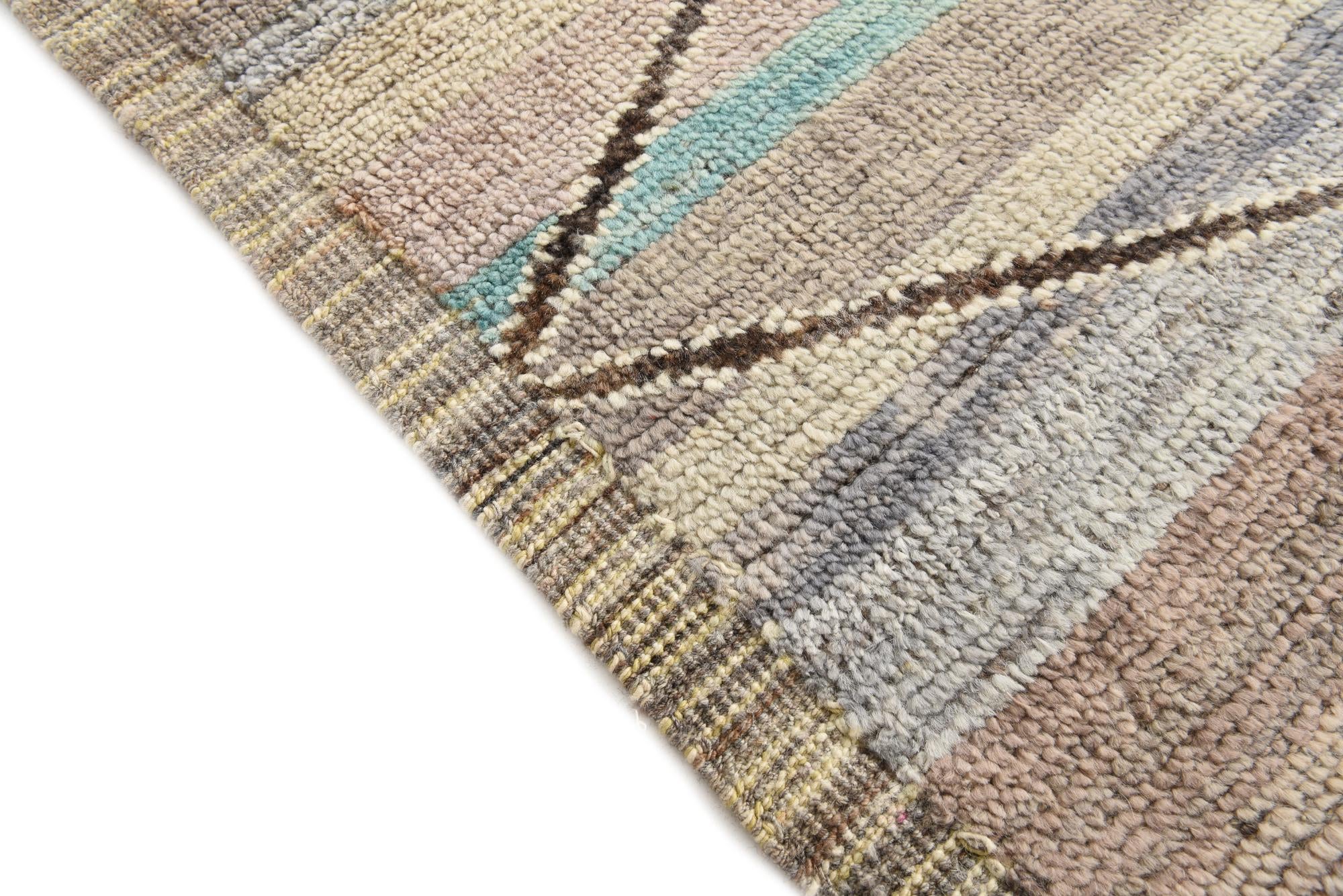 9' 2 x 11' 9 Hand Knotted Moroccan Wool Rug
