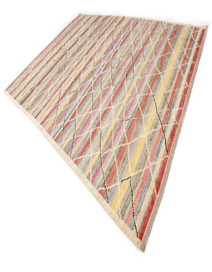 Detail image of 10' 7 x 14' 7 Hand Knotted Moroccan Wool Rug