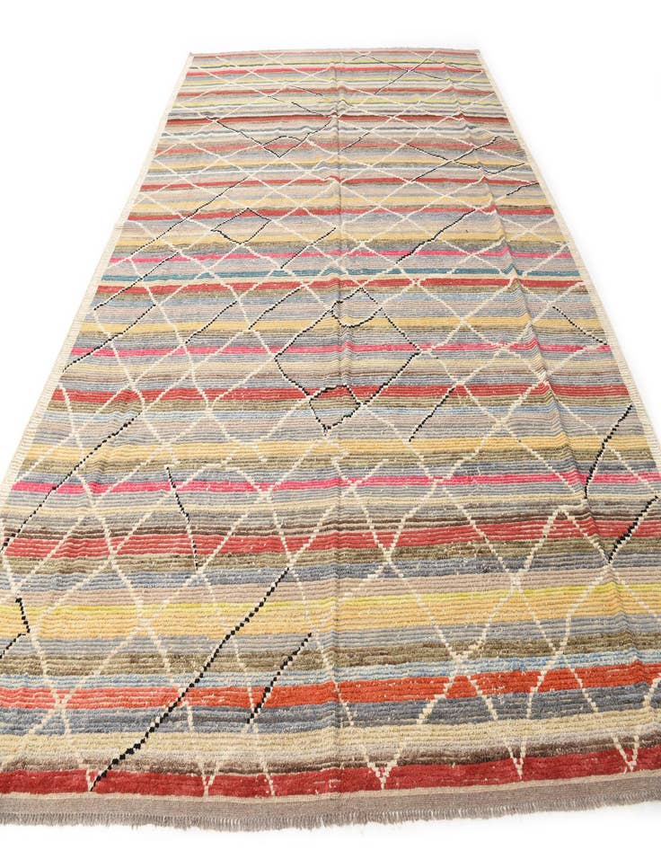 Detail image of 10' 7 x 14' 7 Hand Knotted Moroccan Wool Rug