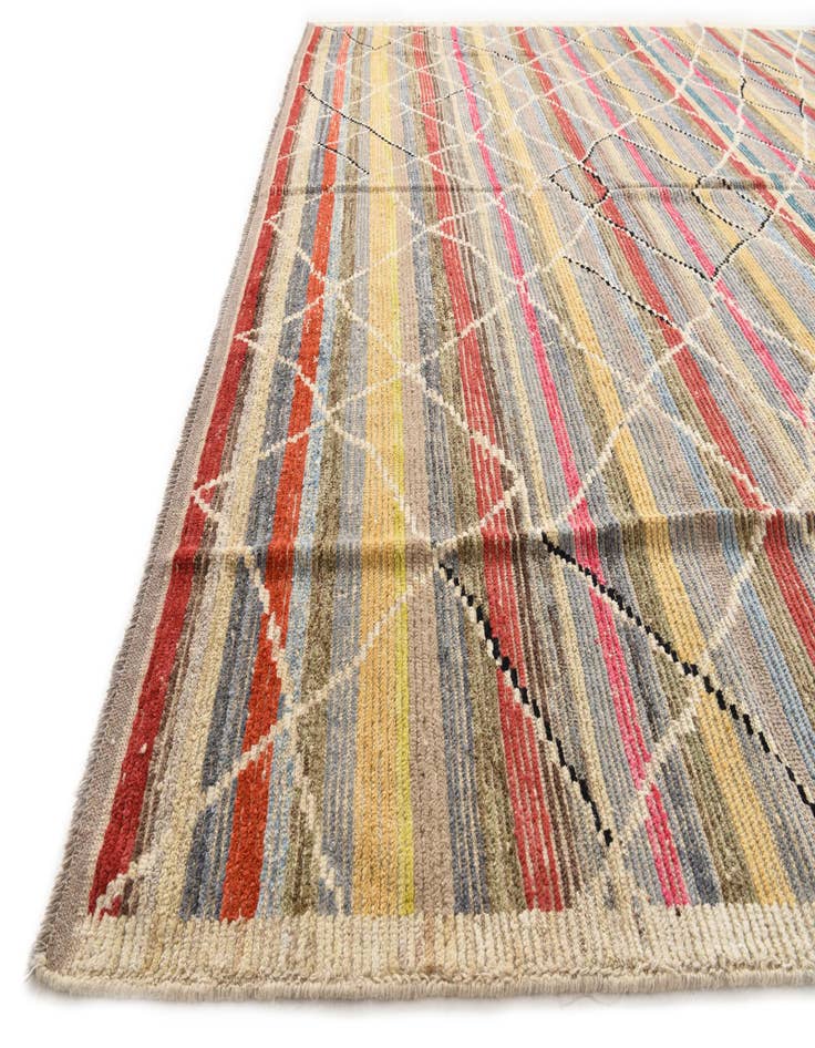 Detail image of 10' 7 x 14' 7 Hand Knotted Moroccan Wool Rug