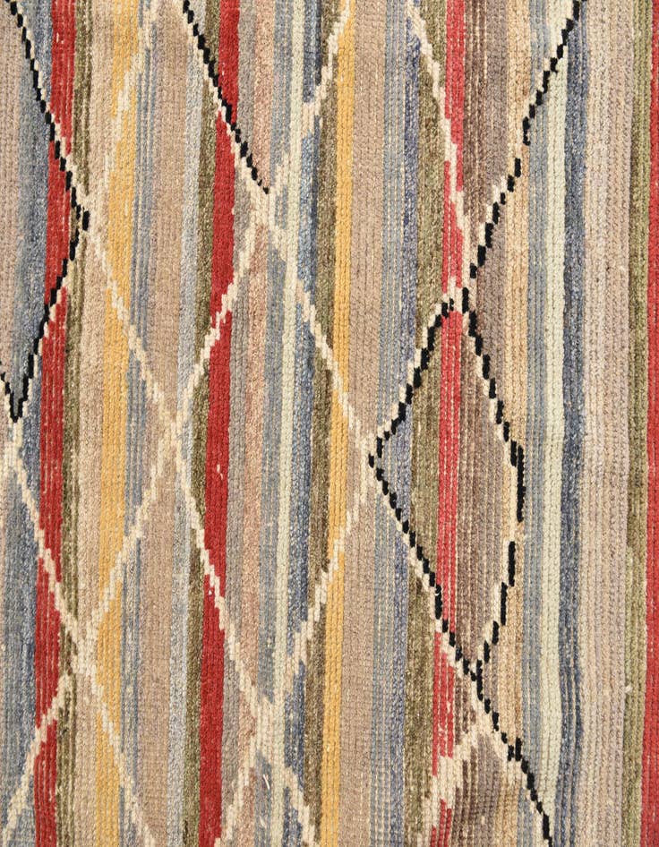 Detail image of 10' 7 x 14' 7 Hand Knotted Moroccan Wool Rug