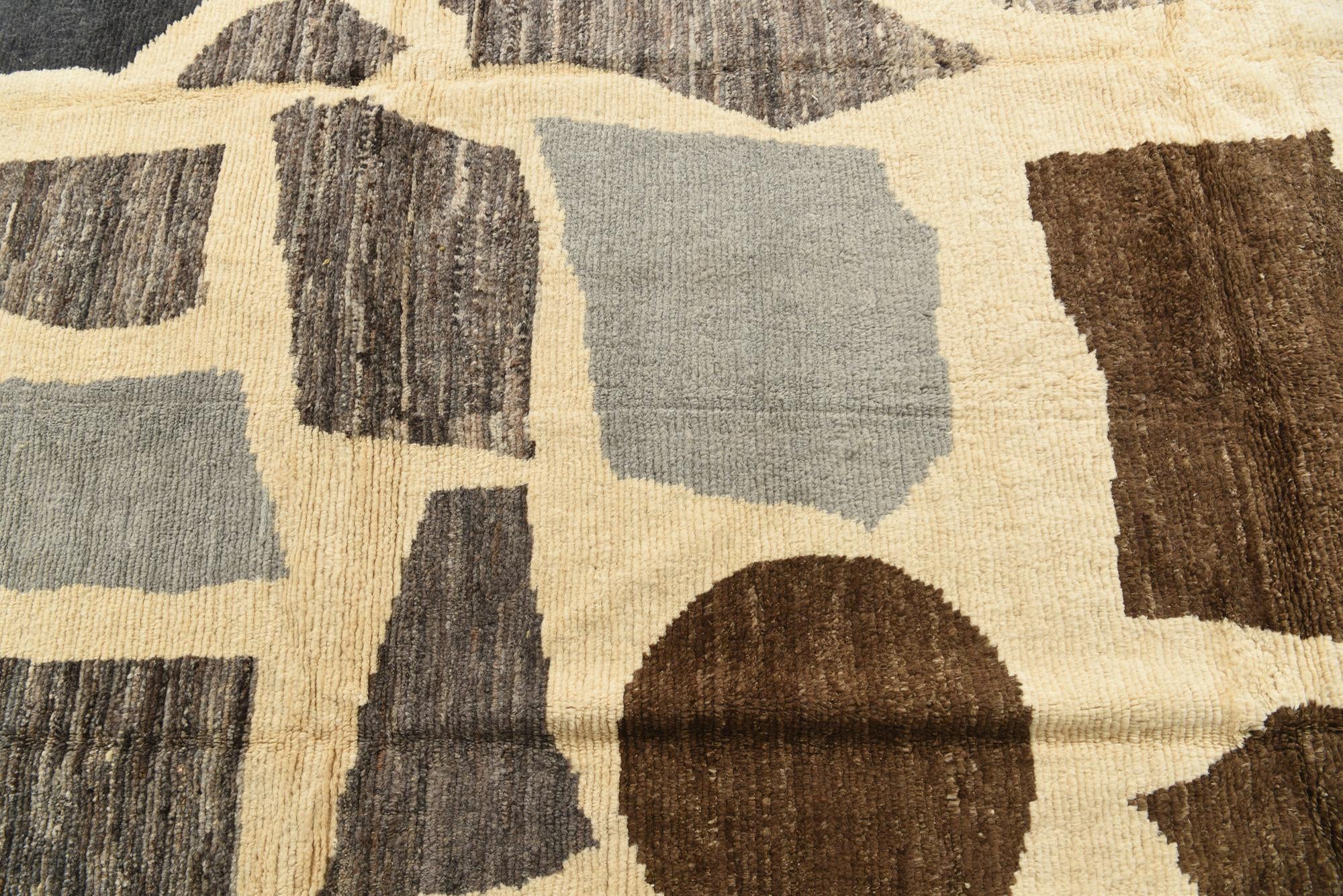 8' 4 x 10' 3 Hand Knotted Moroccan Wool Rug