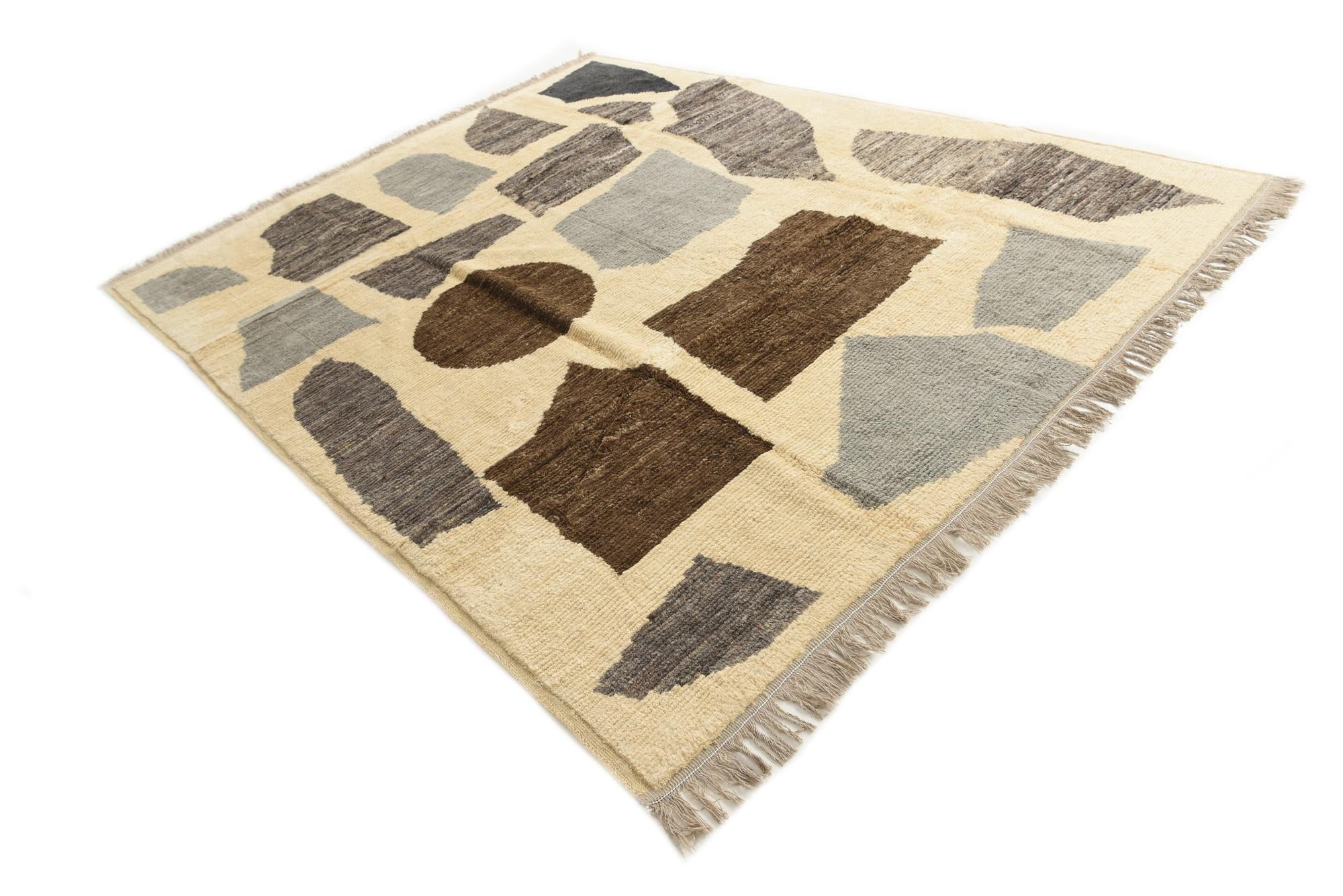 8' 4 x 10' 3 Hand Knotted Moroccan Wool Rug