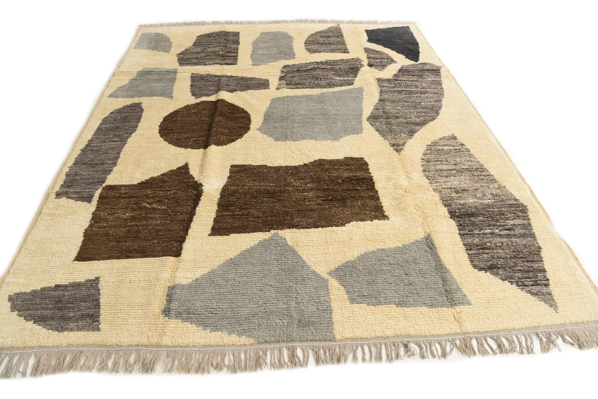 8' 4 x 10' 3 Hand Knotted Moroccan Wool Rug