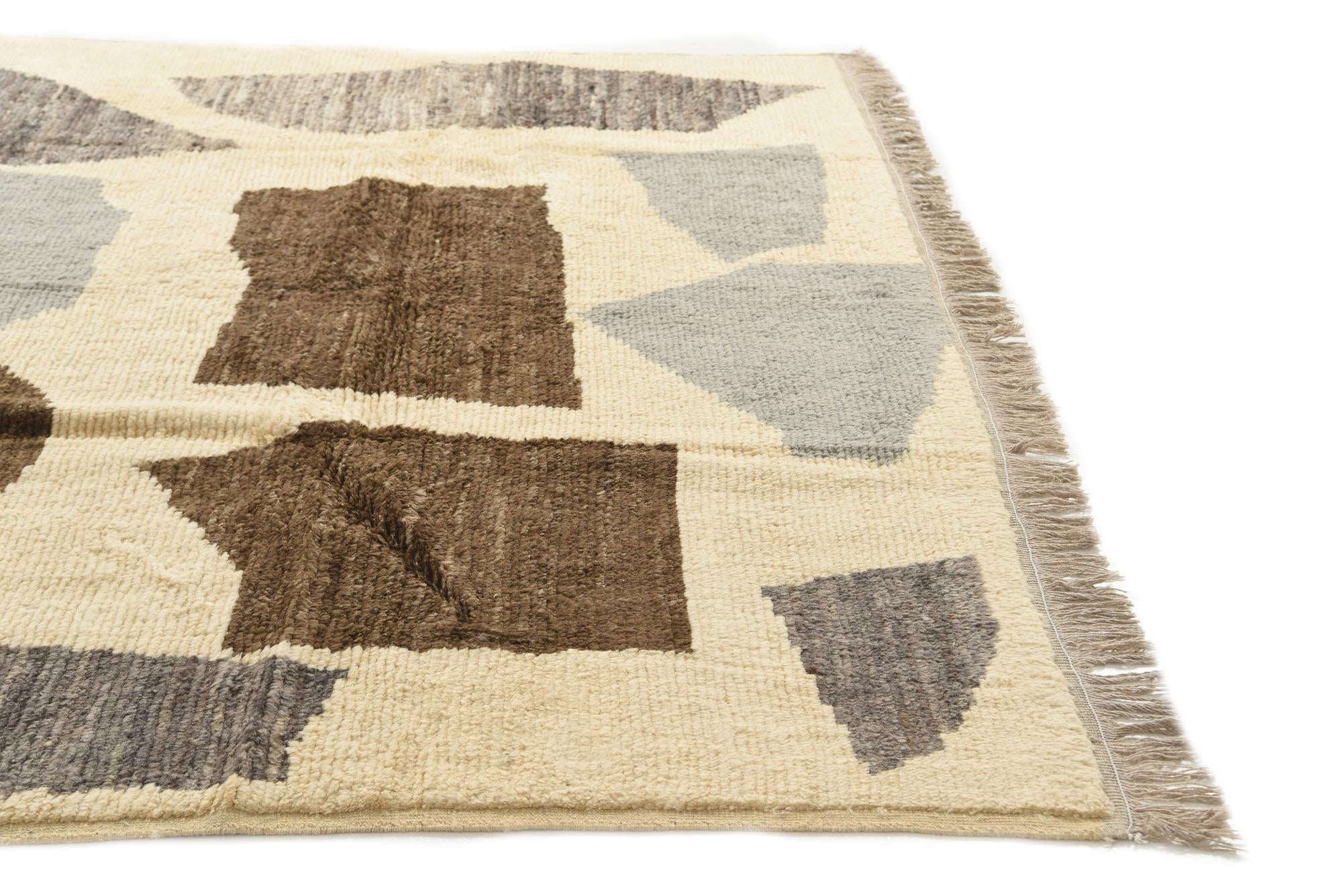 8' 4 x 10' 3 Hand Knotted Moroccan Wool Rug