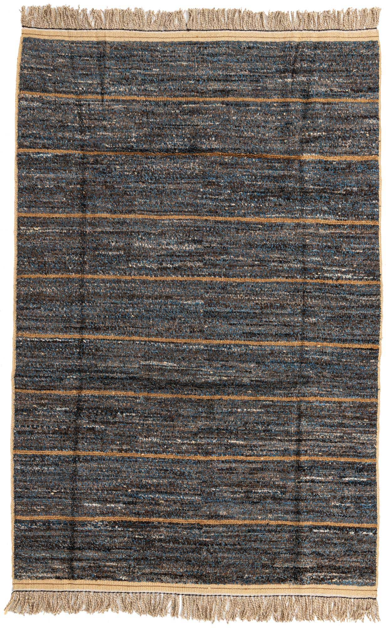 6' 4 x 9' 8 Hand Knotted Moroccan Wool Rug