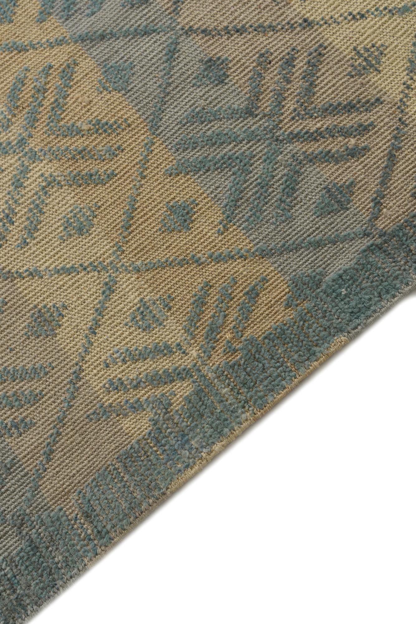 9' x 12' 4 Hand Knotted Moroccan Wool Rug