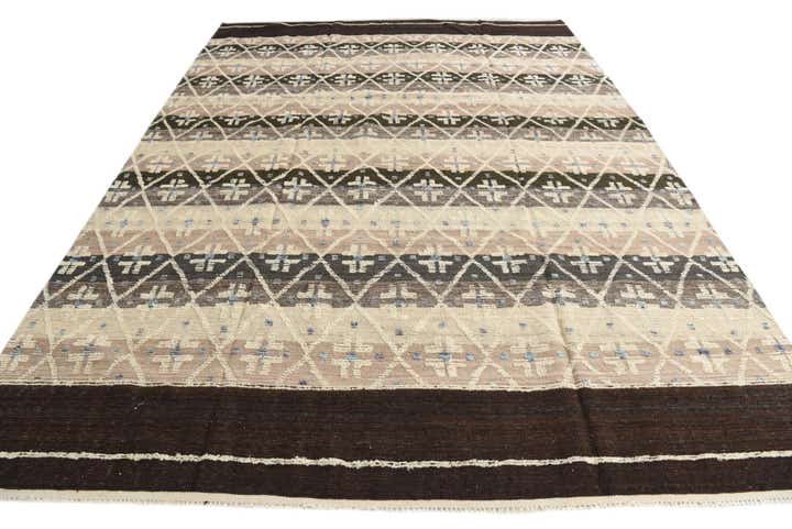 8' 10 x 12' 4 Hand Knotted Moroccan Wool Rug