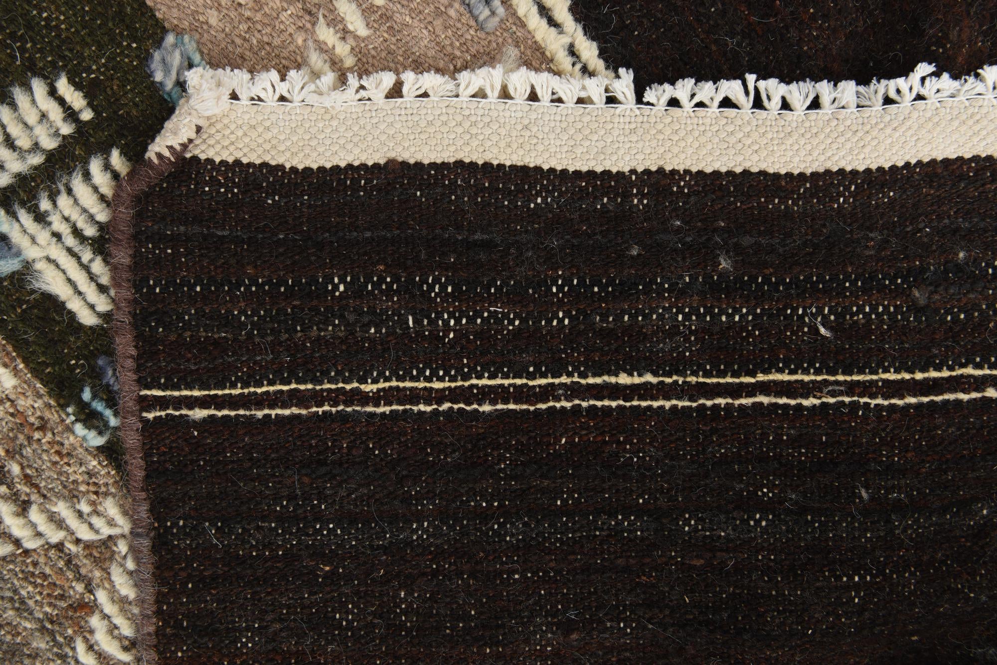 8' 10 x 12' 4 Hand Knotted Moroccan Wool Rug