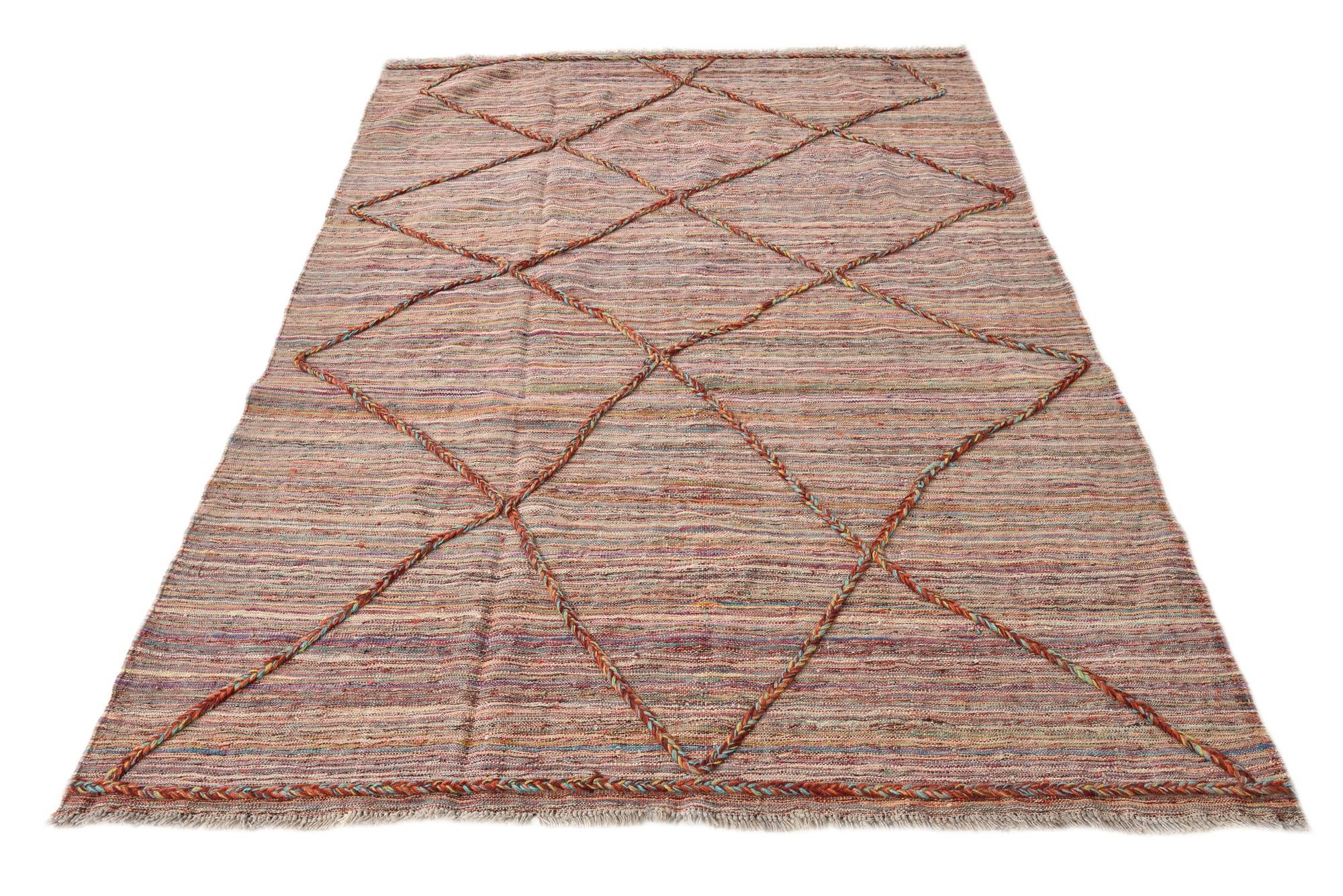 5' 4 x 7' 7 Hand Knotted Moroccan Wool Rug