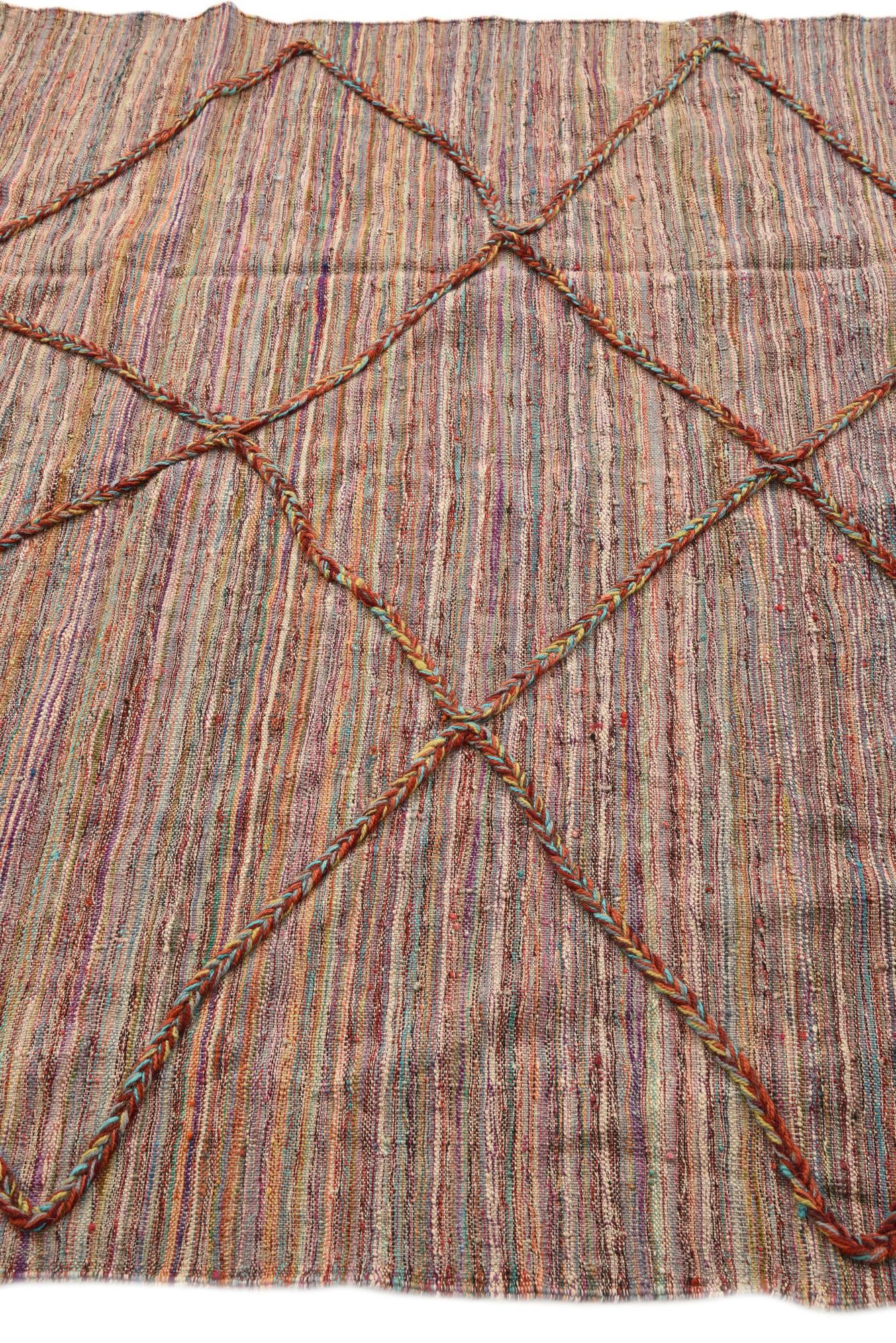 5' 4 x 7' 7 Hand Knotted Moroccan Wool Rug