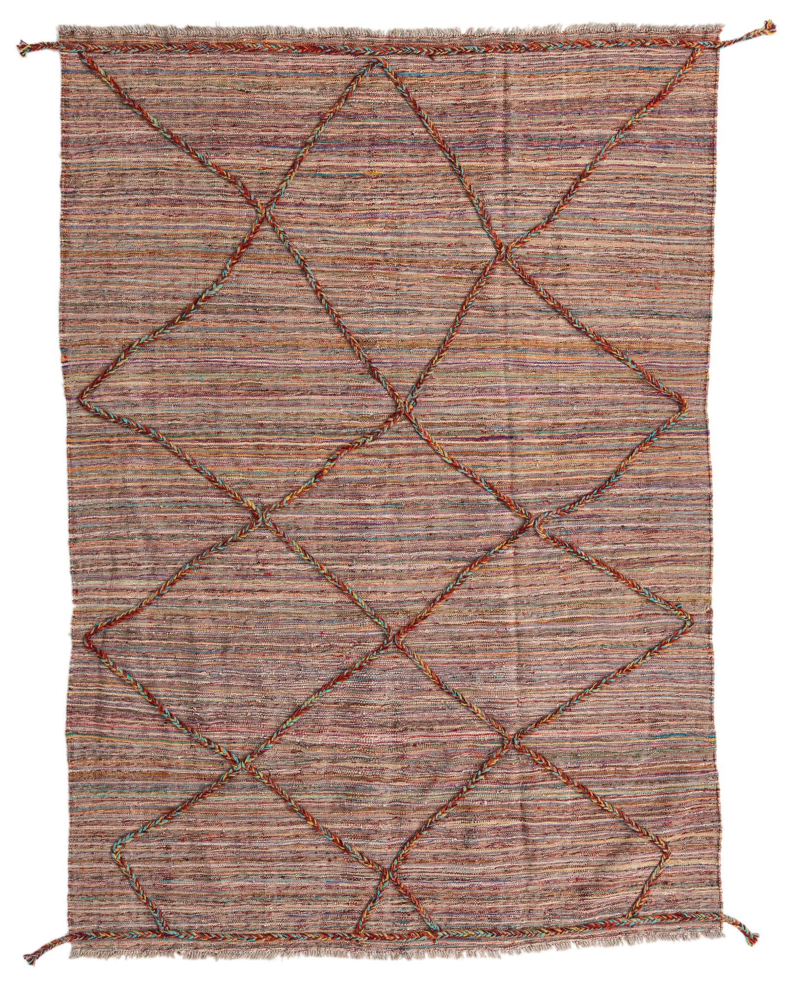 5' 4 x 7' 7 Hand Knotted Moroccan Wool Rug