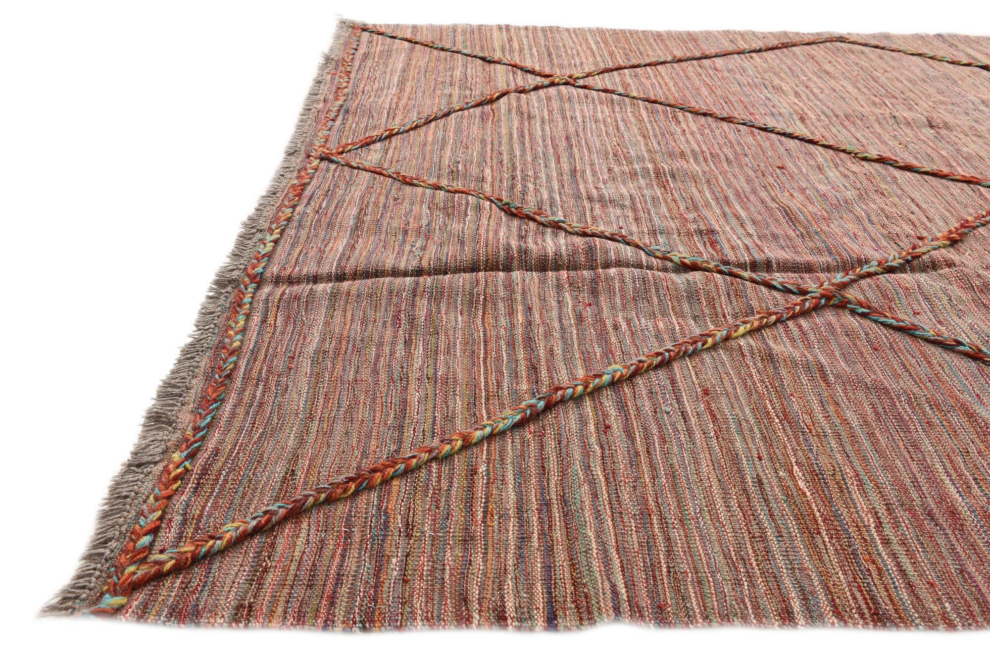 5' 6 x 8' Hand Knotted Moroccan Wool Rug