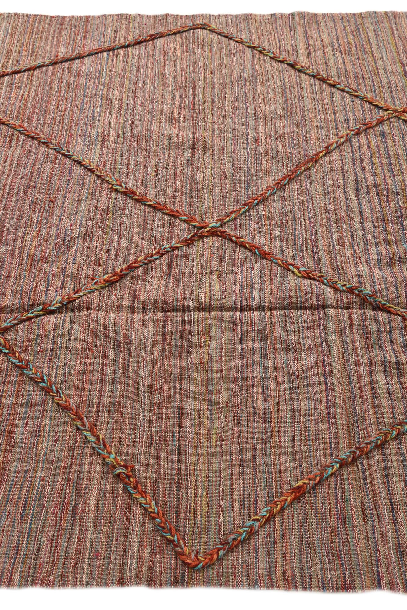 5' 6 x 8' Hand Knotted Moroccan Wool Rug