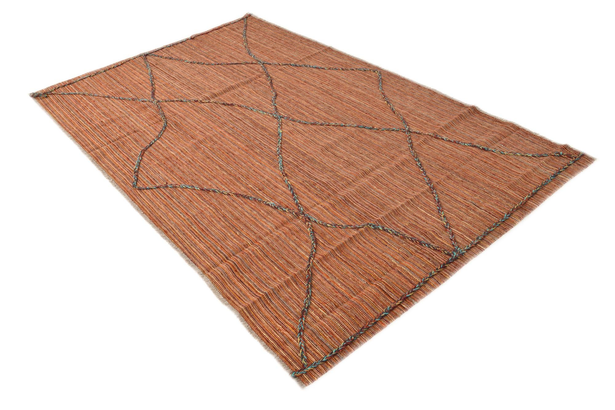 5' 4 x 8' 9 Hand Knotted Moroccan Wool Rug