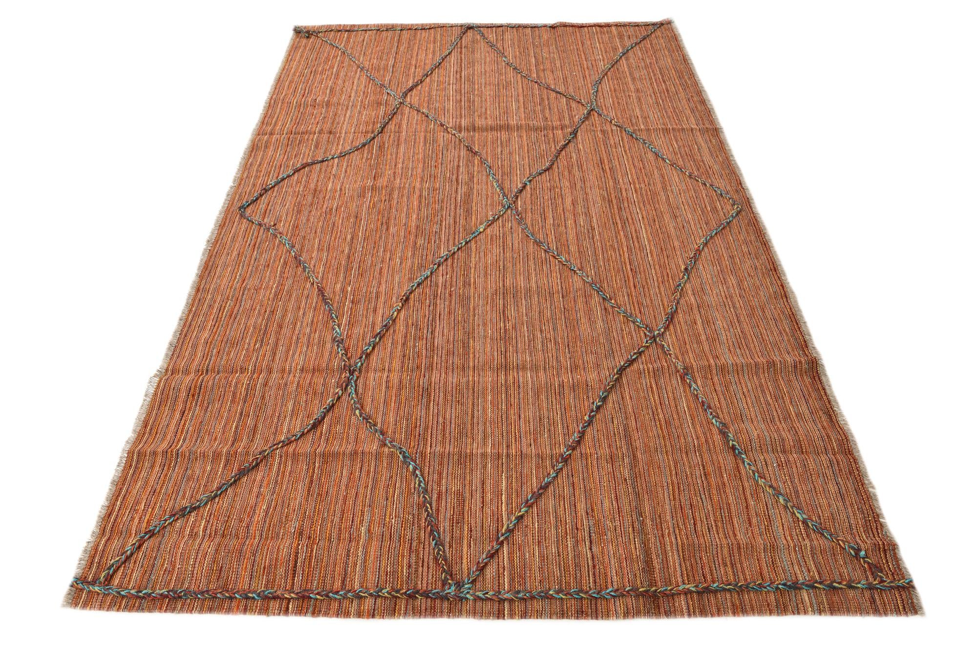 5' 4 x 8' 9 Hand Knotted Moroccan Wool Rug