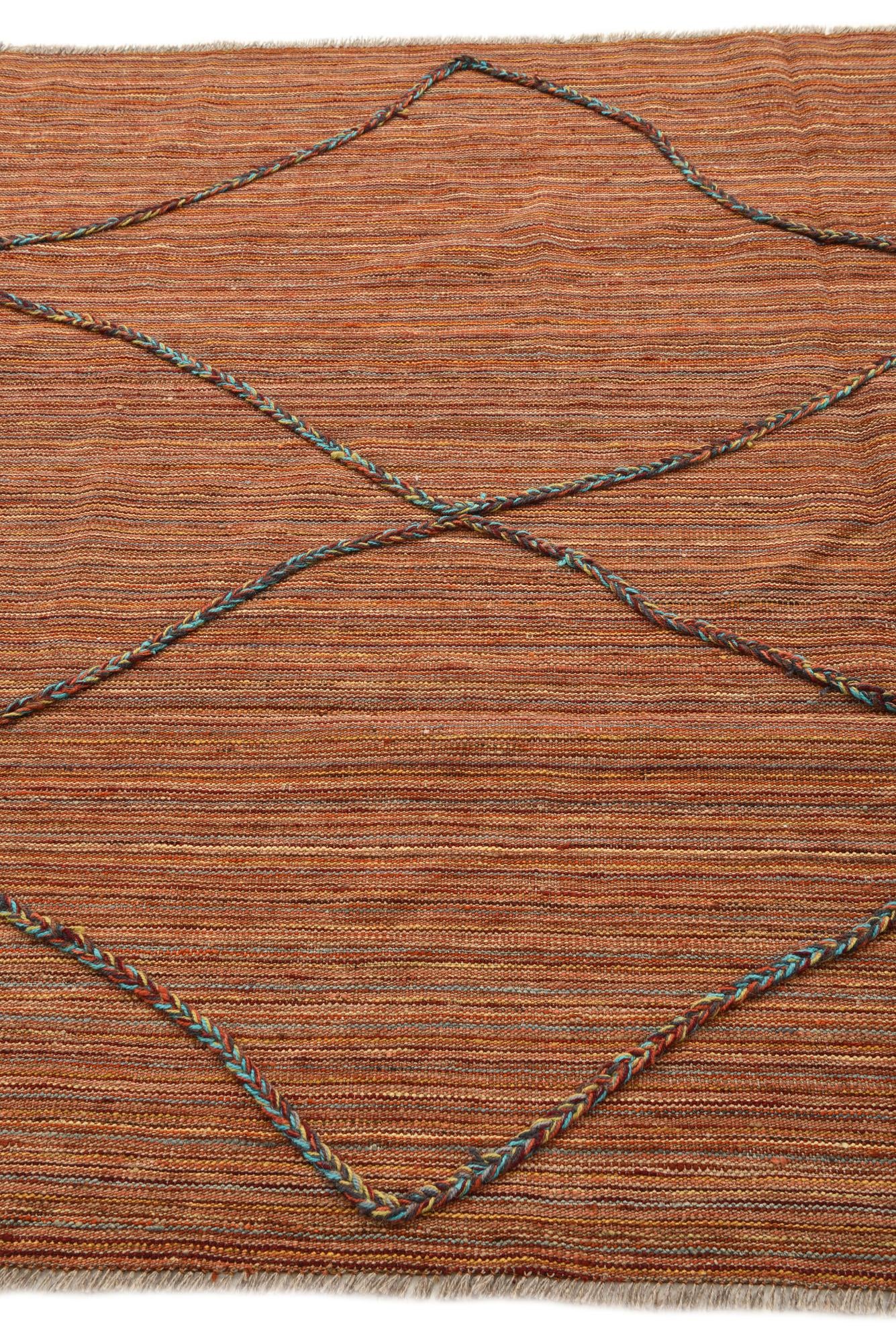 5' 4 x 8' 9 Hand Knotted Moroccan Wool Rug