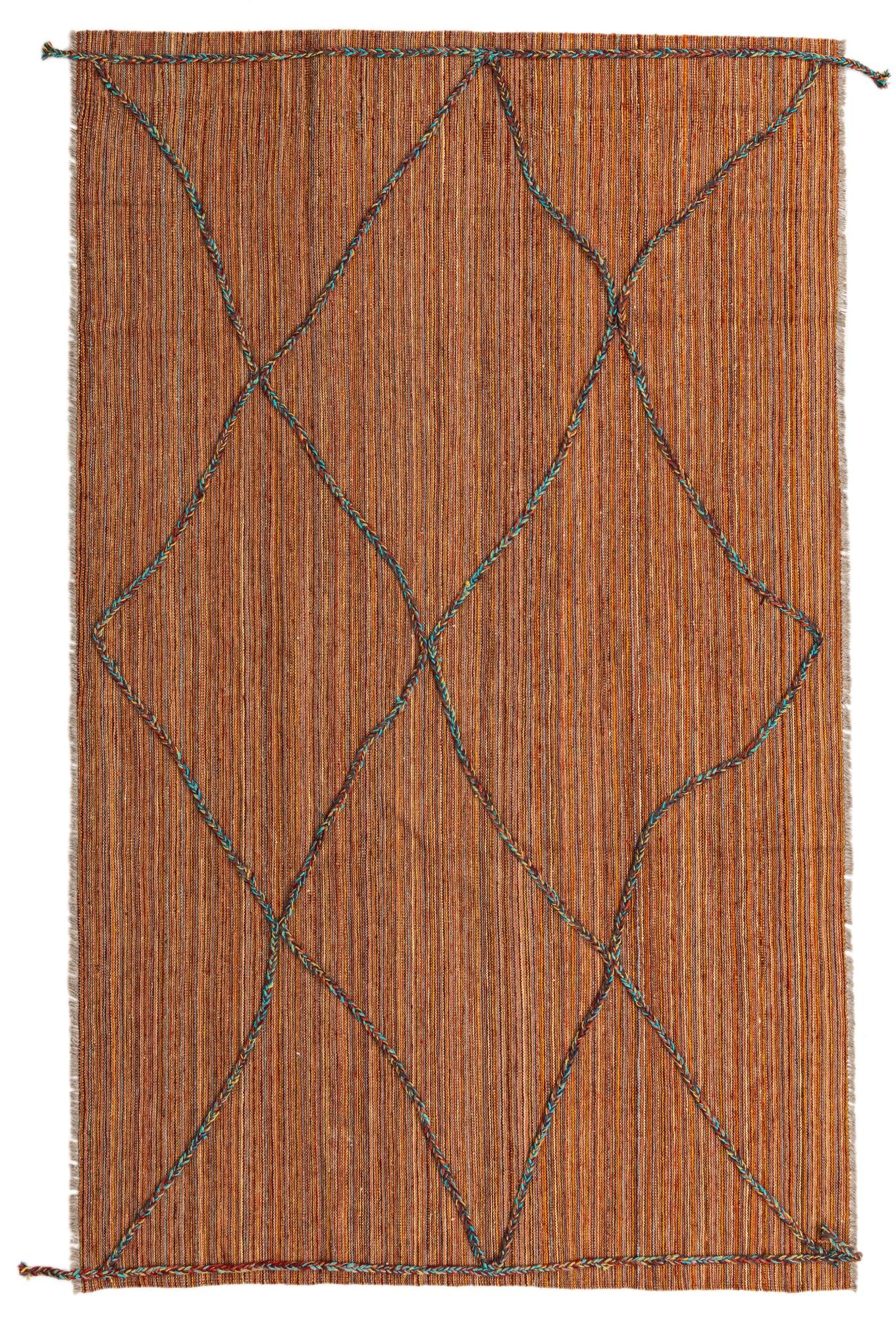5' 4 x 8' 9 Hand Knotted Moroccan Wool Rug