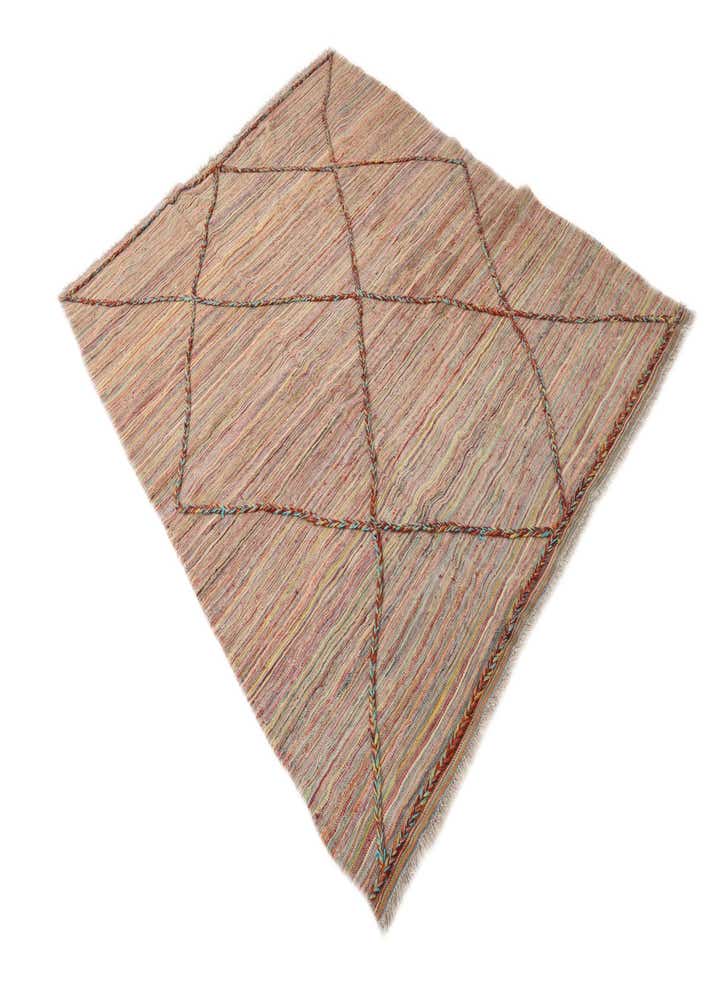 5' 9 x 7' 6 Hand Knotted Moroccan Wool Rug