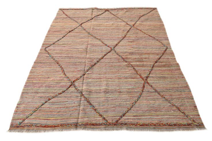 Detail image of 5' 9 x 7' 6 Hand Knotted Moroccan Wool Rug