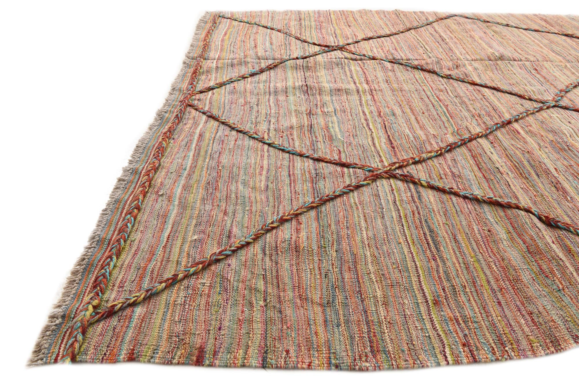 5' 9 x 7' 6 Hand Knotted Moroccan Wool Rug