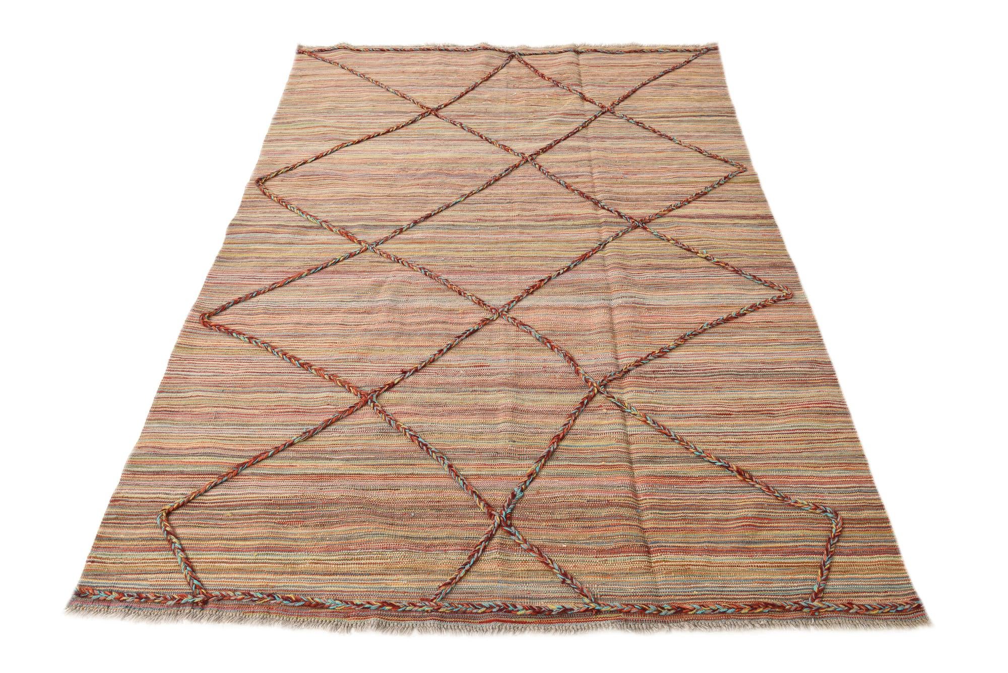 5' 5 x 7' 8 Hand Knotted Moroccan Wool Rug