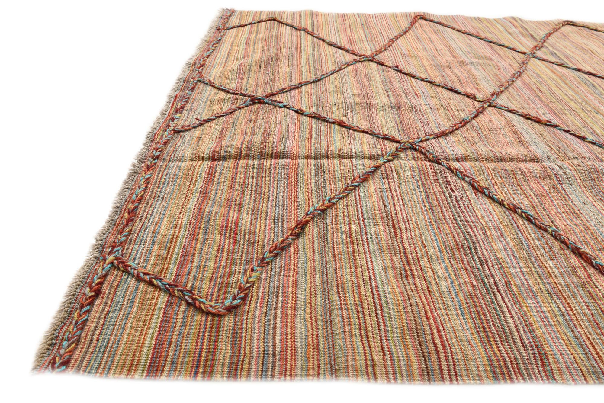 5' 5 x 7' 8 Hand Knotted Moroccan Wool Rug