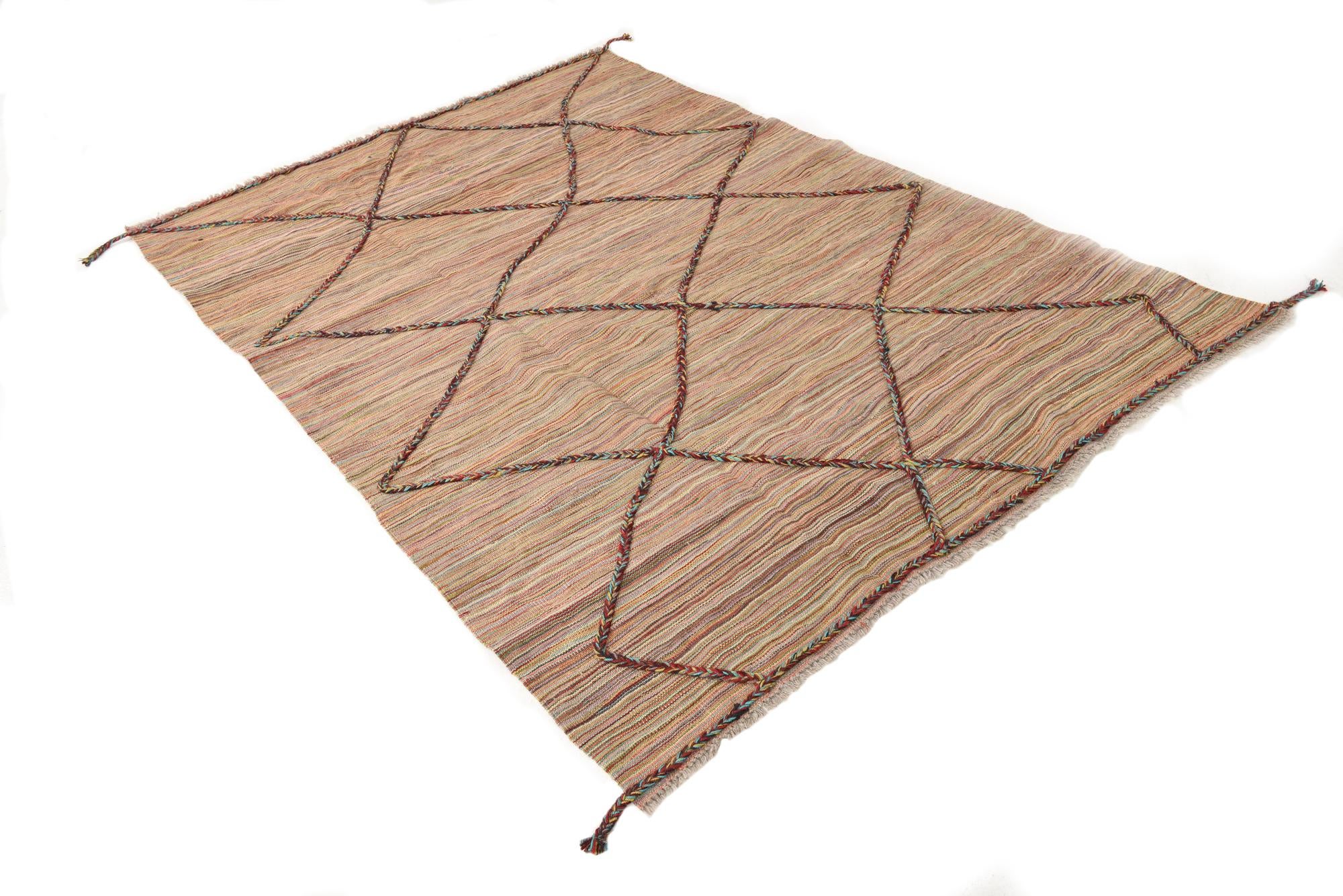 5' 6 x 7' 8 Hand Knotted Moroccan Wool Rug