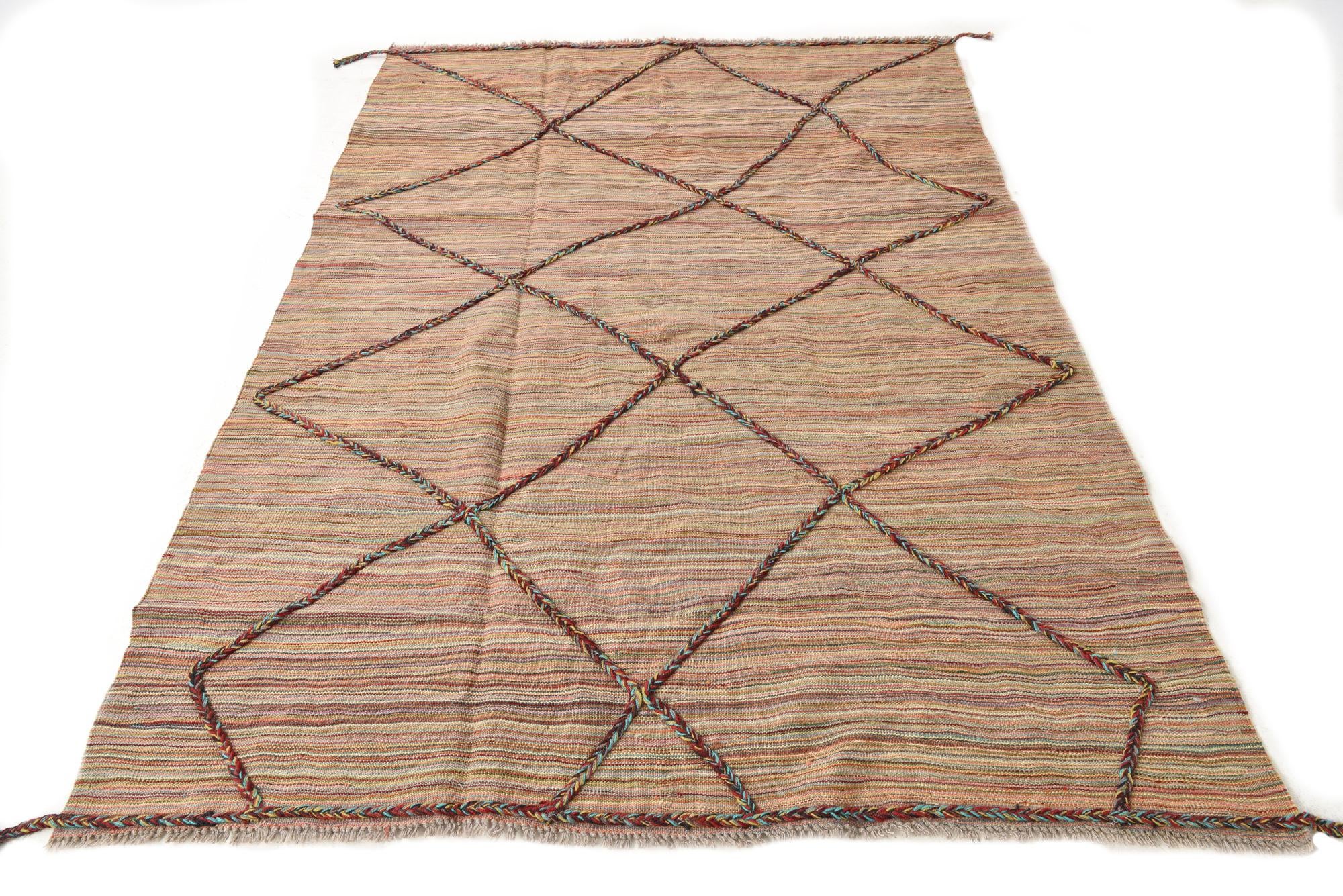 5' 6 x 7' 8 Hand Knotted Moroccan Wool Rug
