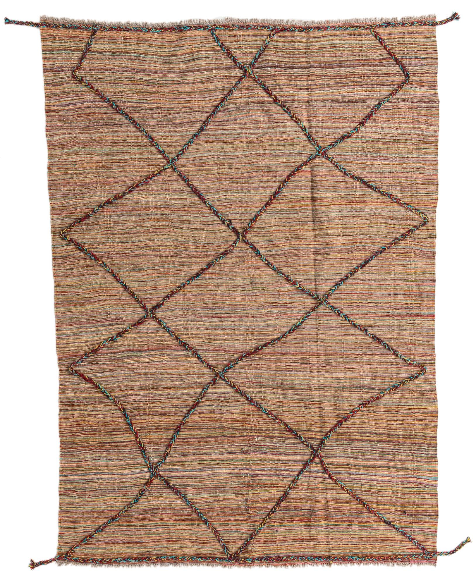 5' 6 x 7' 8 Hand Knotted Moroccan Wool Rug