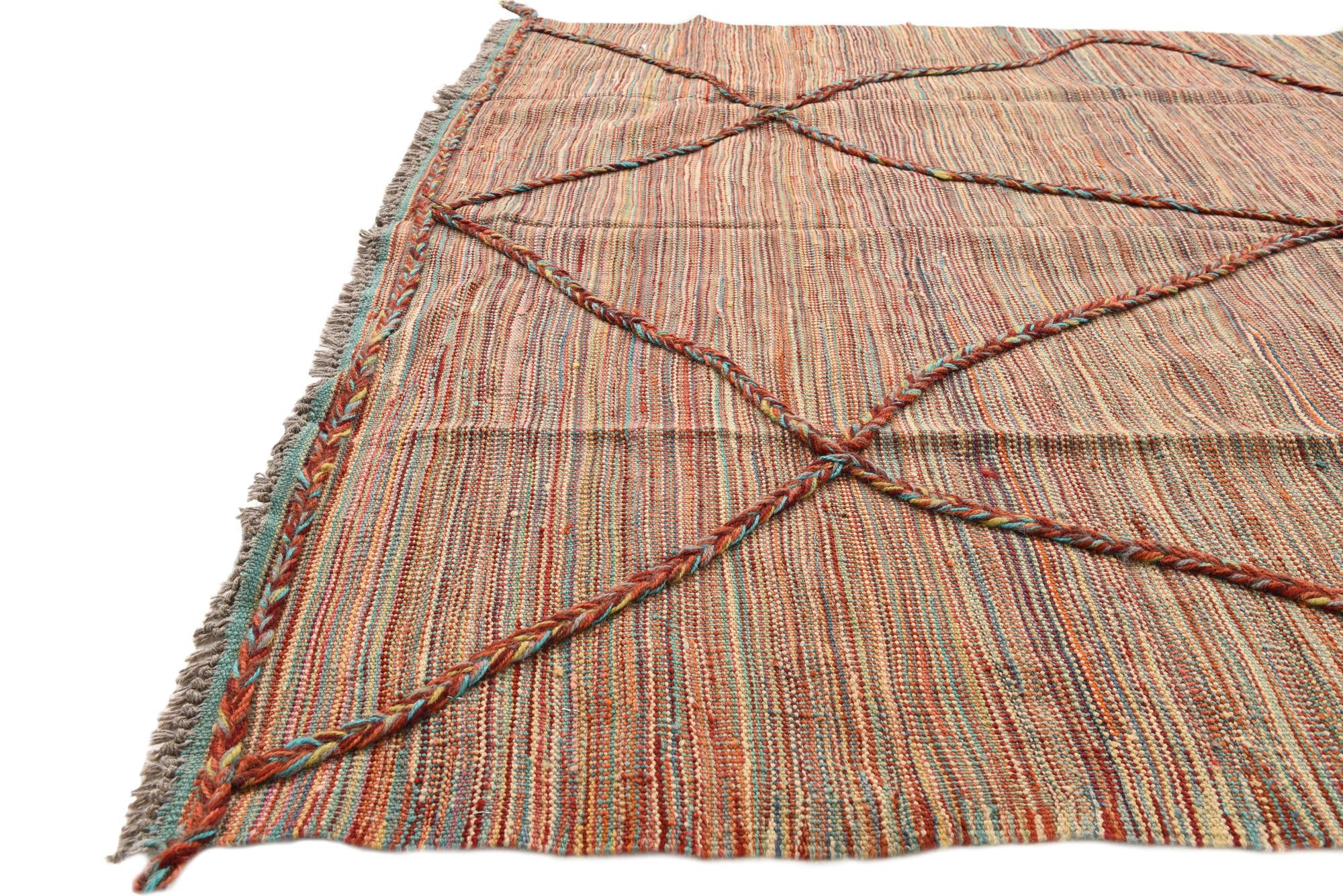 4' 11 x 6' 5 Hand Knotted Moroccan Wool Rug