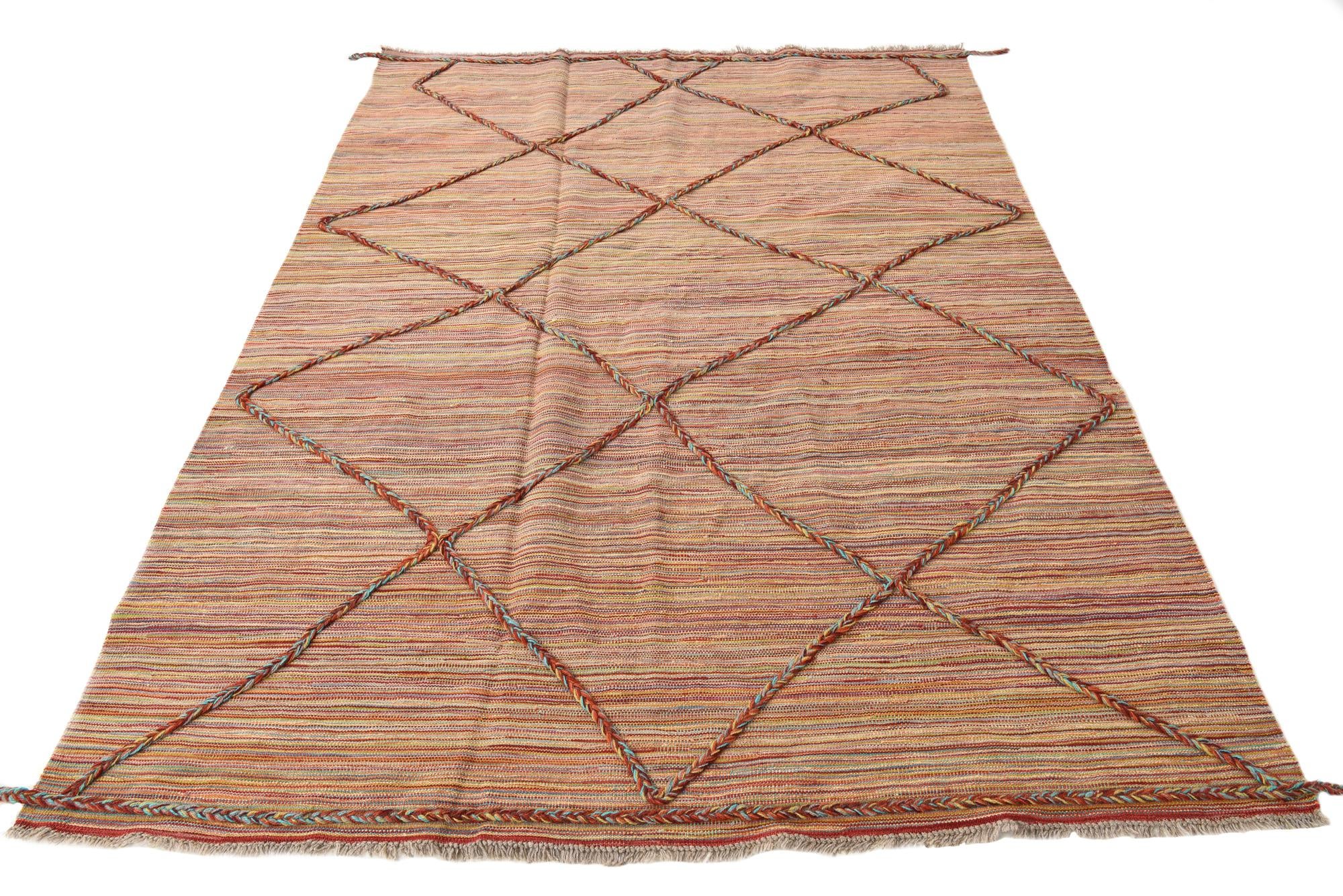 5' 8 x 7' 8 Hand Knotted Moroccan Wool Rug
