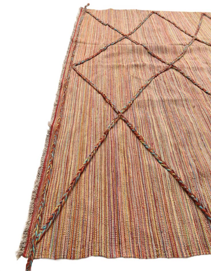 Detail image of 5' 8 x 7' 8  Hand Knotted Moroccan Wool Rug