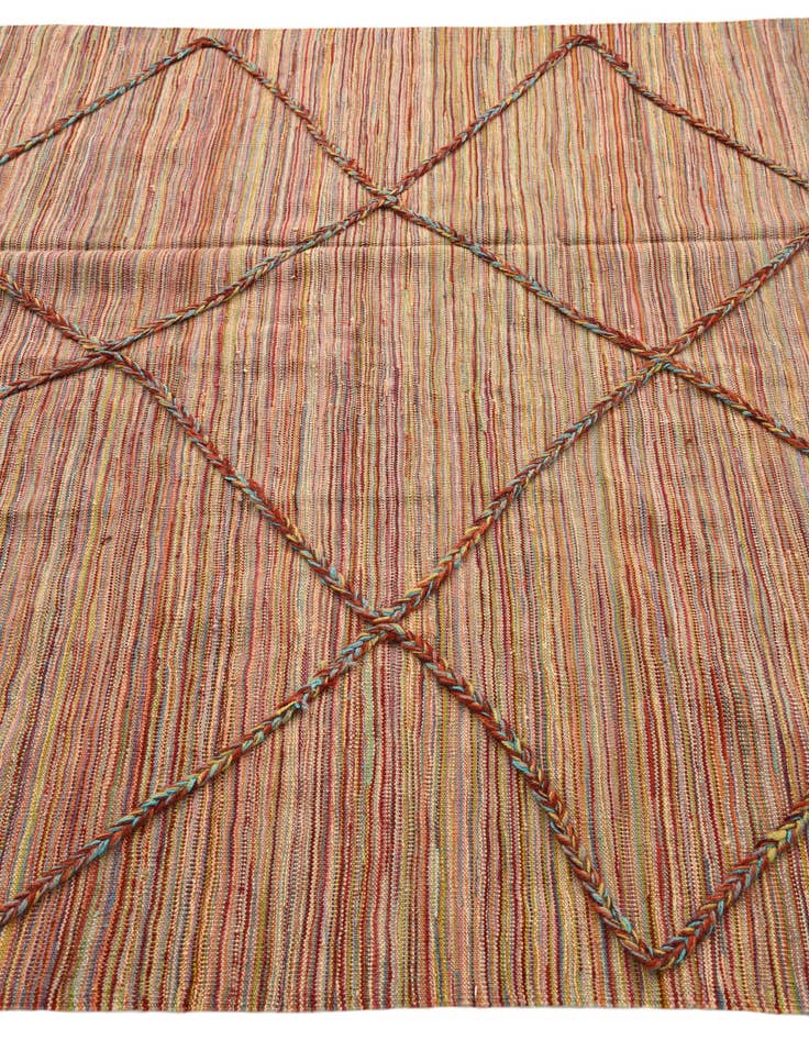 Detail image of 5' 8 x 7' 8  Hand Knotted Moroccan Wool Rug