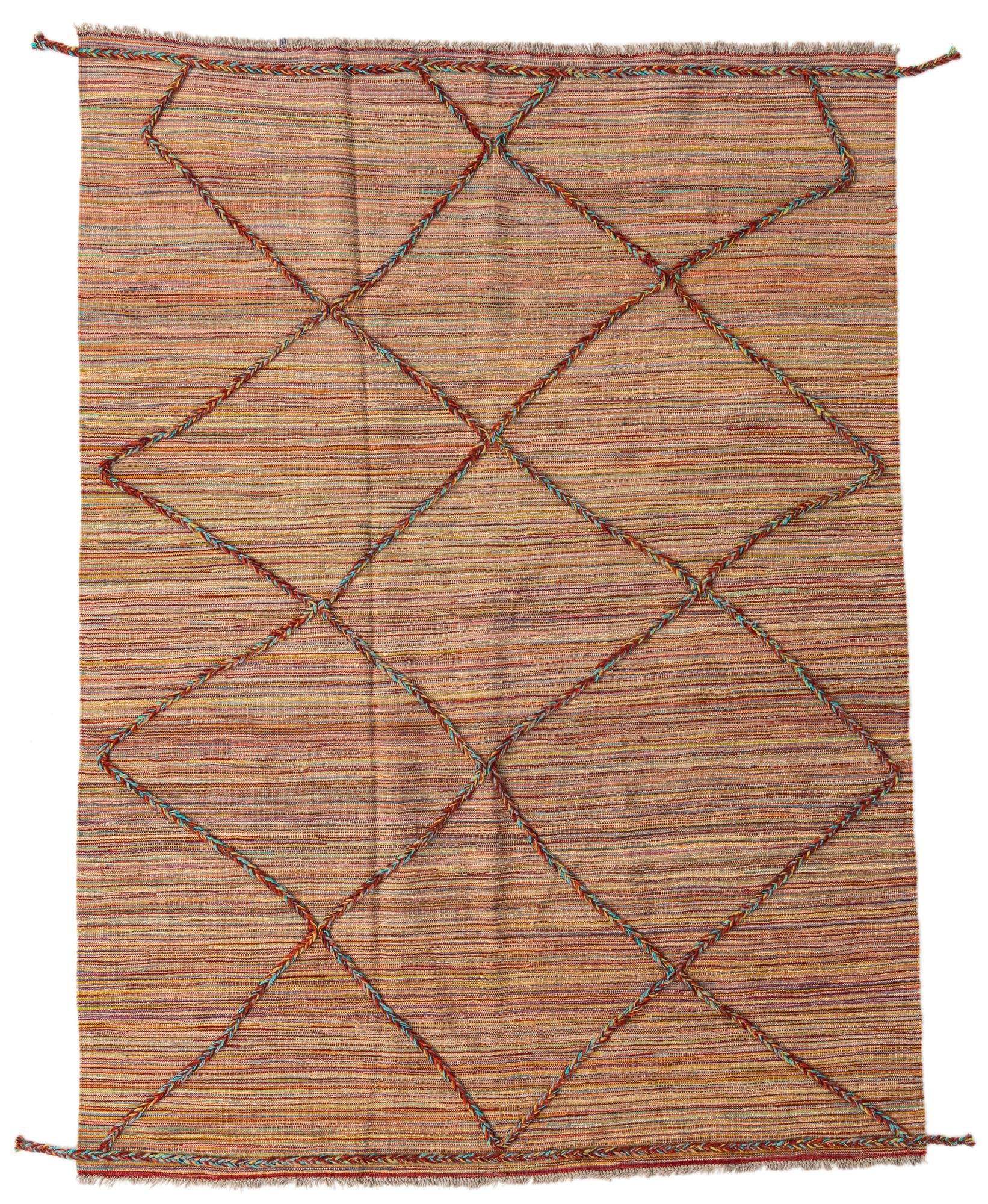 5' 8 x 7' 8 Hand Knotted Moroccan Wool Rug