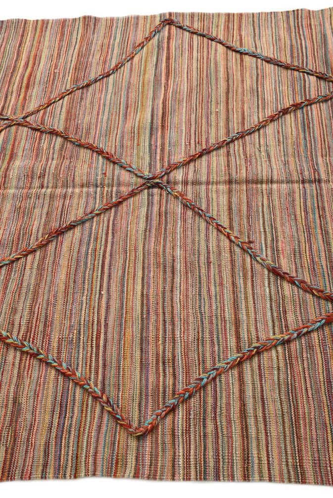 4' 9 x 6' 3 Hand Knotted Moroccan Wool Rug