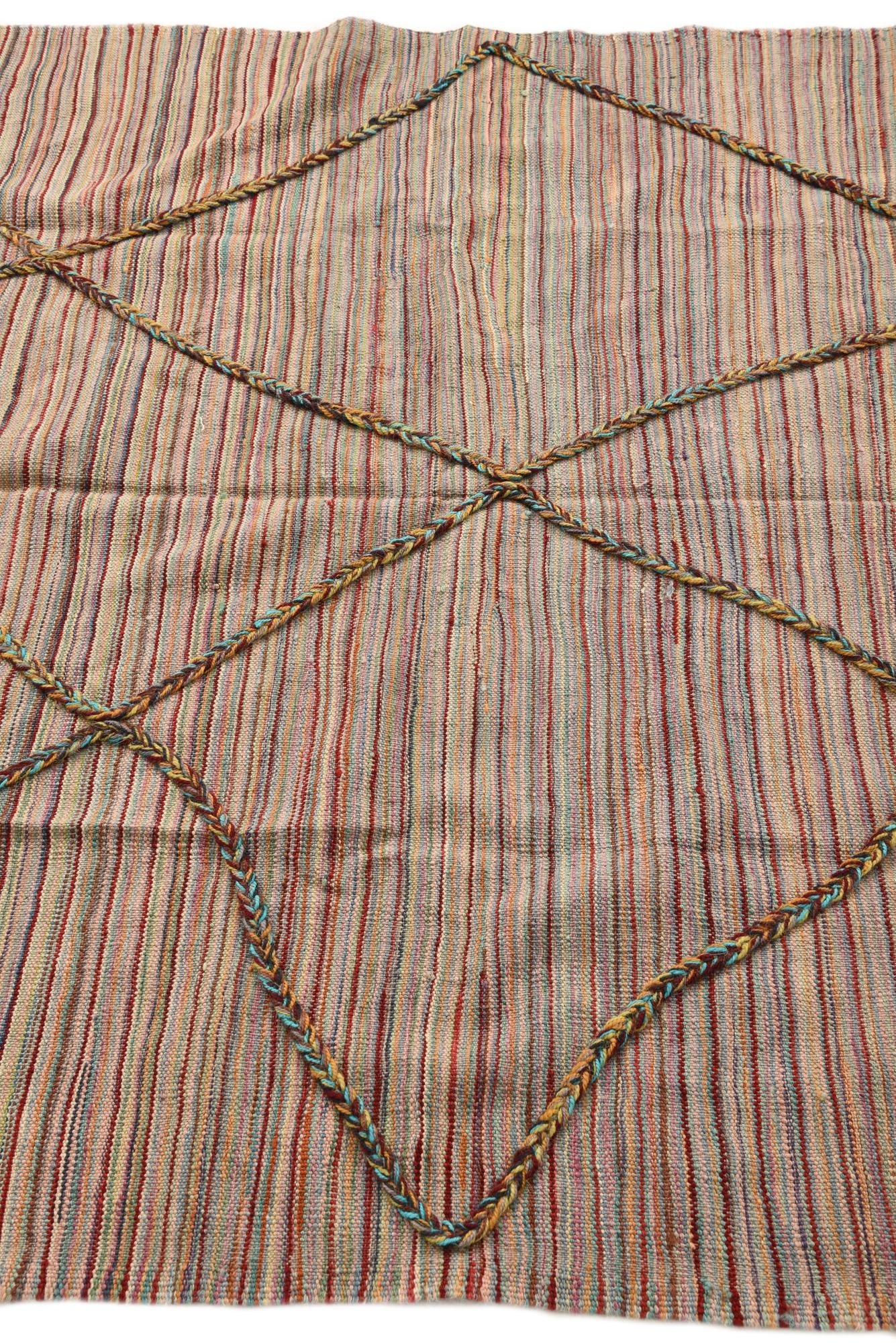 4' 9 x 6' 3 Hand Knotted Moroccan Wool Rug