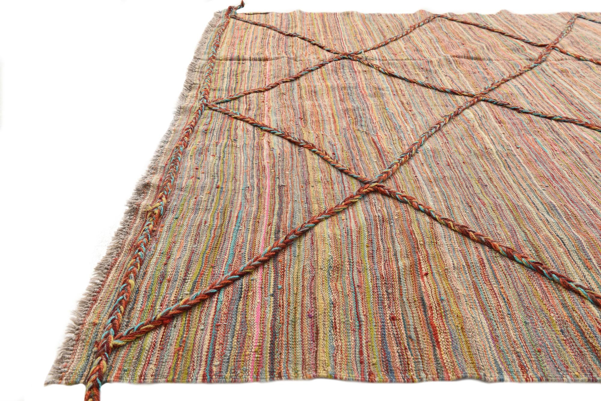 5' 7 x 7' 5 Hand Knotted Moroccan Wool Rug