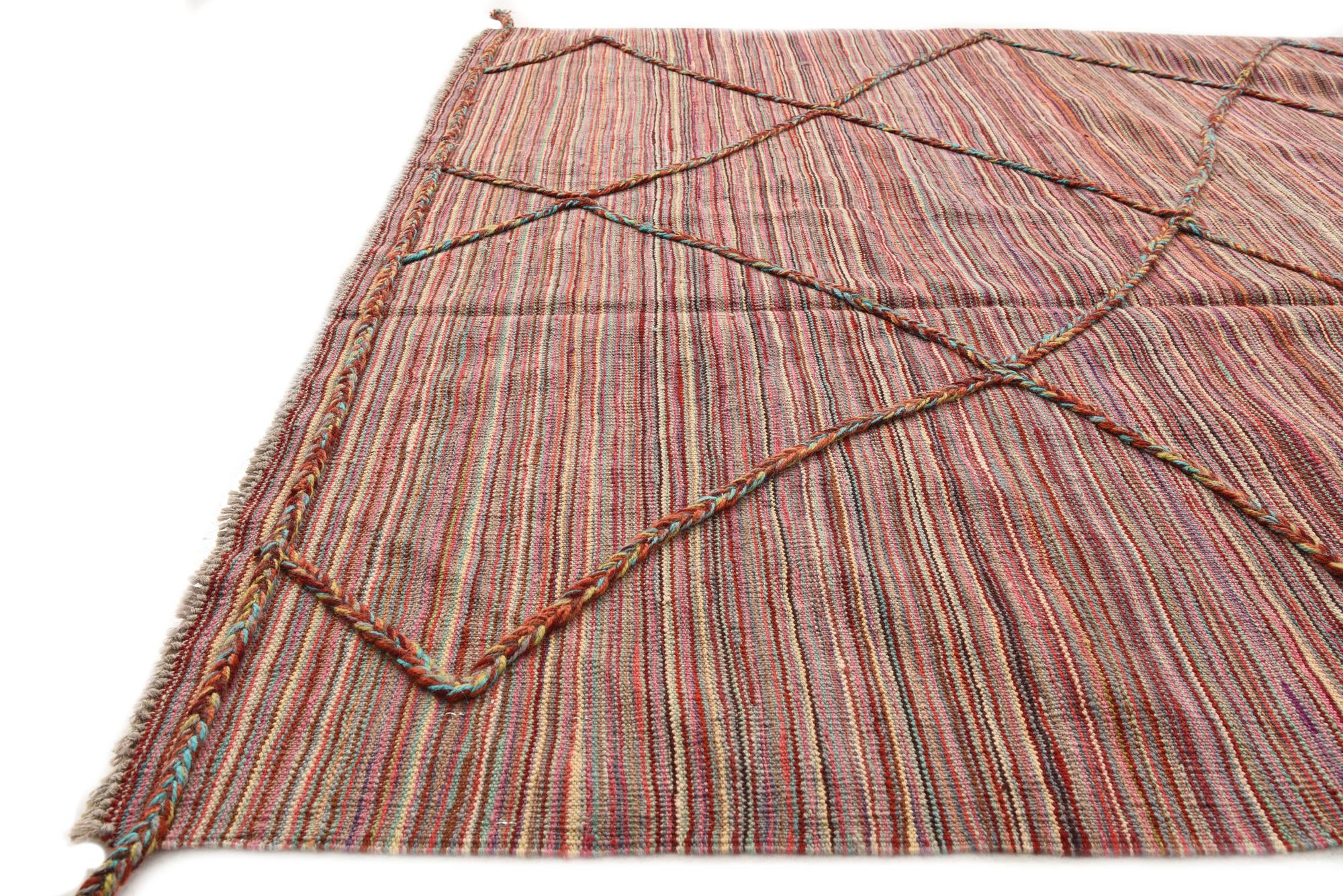 5' 10 x 8' Hand Knotted Moroccan Wool Rug