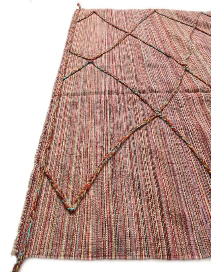 Detail image of 5' 10 x 8'  Hand Knotted Moroccan Wool Rug