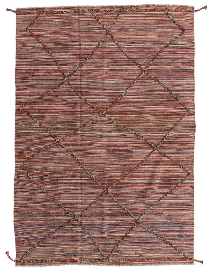 Detail image of 5' 10 x 8' Hand Knotted Moroccan Wool Rug