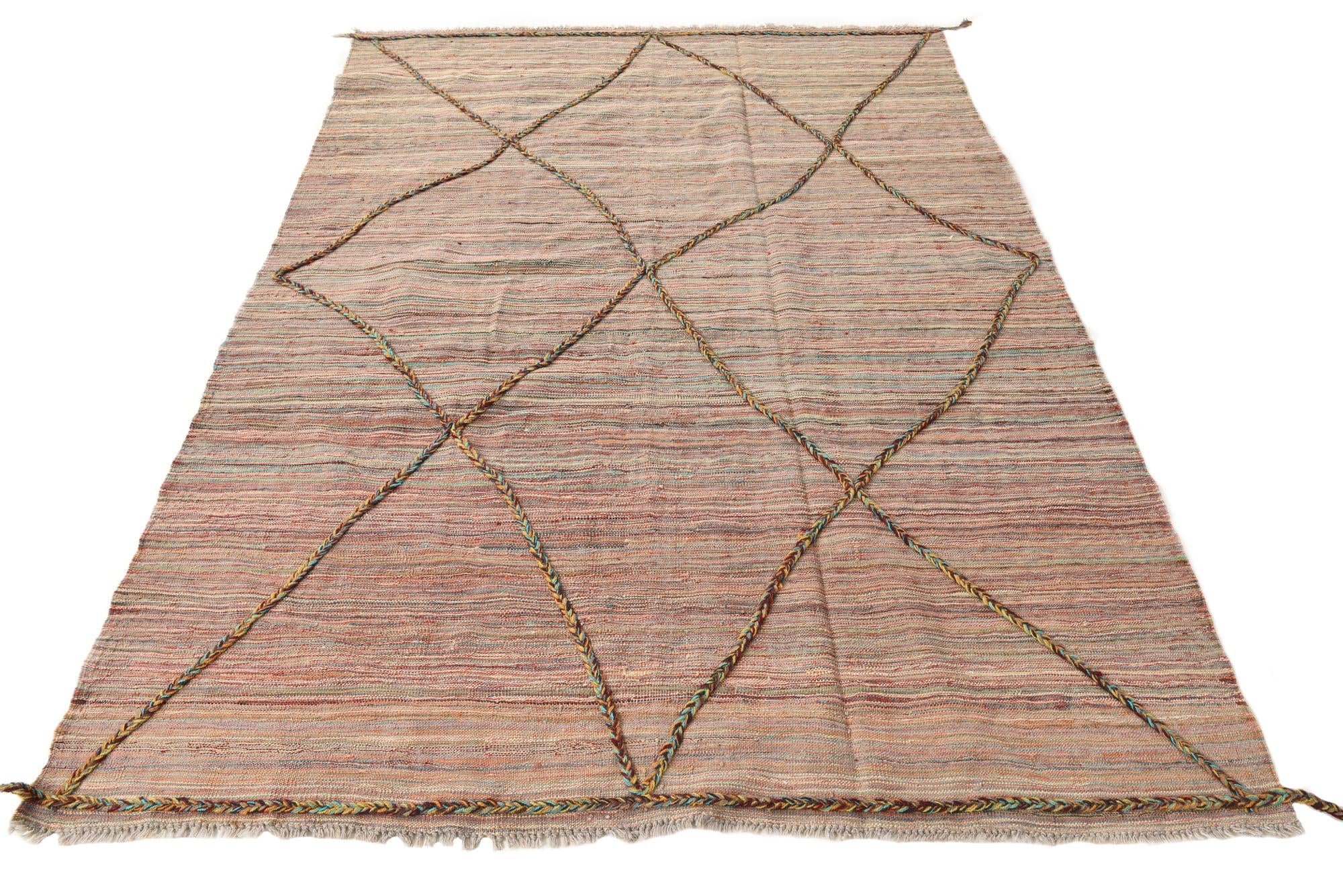 5' 9 x 7' 11 Hand Knotted Moroccan Wool Rug