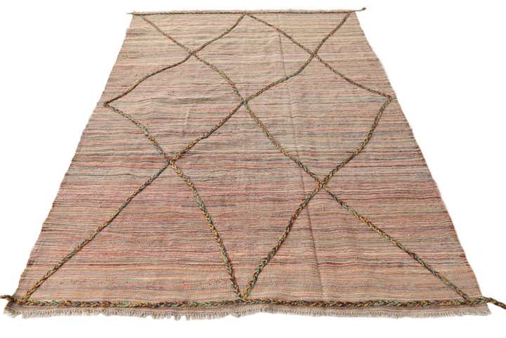 5' 9 x 7' 11 Hand Knotted Moroccan Wool Rug
