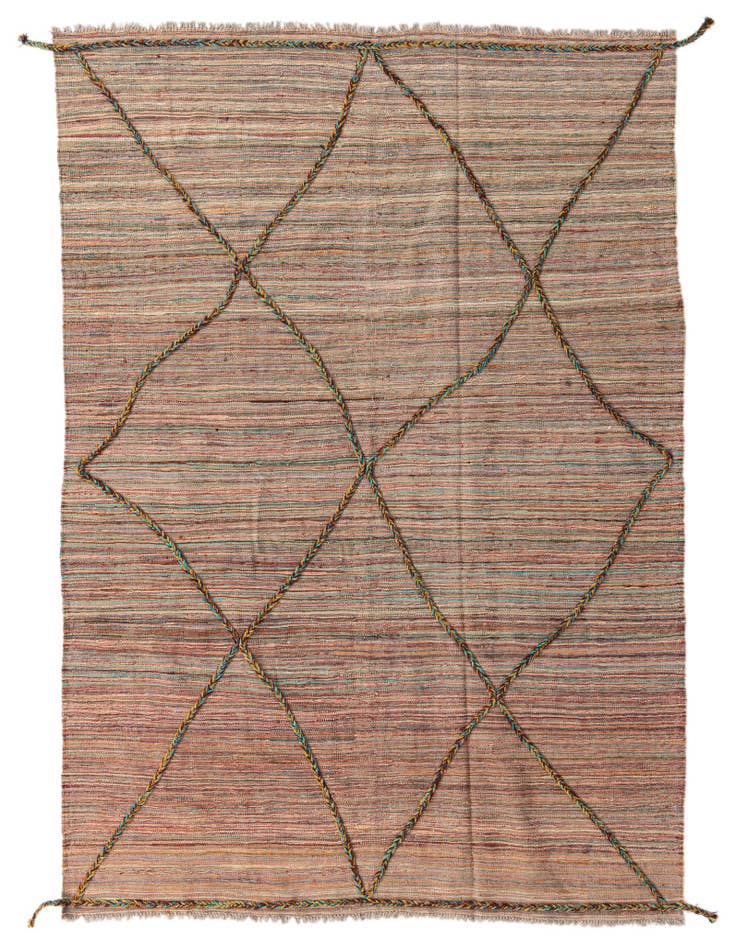 Detail image of 5' 9 x 7' 11 Hand Knotted Moroccan Wool Rug