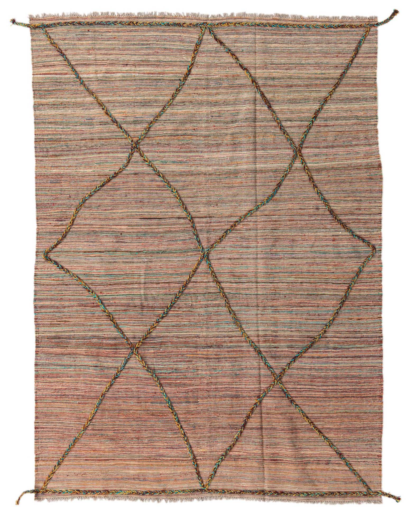 5' 9 x 7' 11 Hand Knotted Moroccan Wool Rug