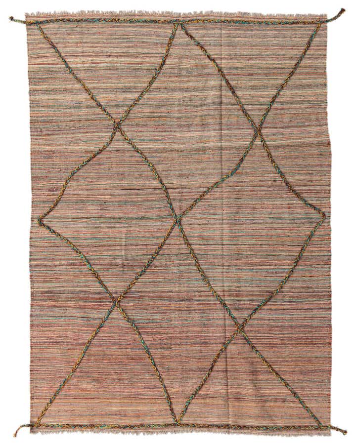 5' 9 x 7' 11 Hand Knotted Moroccan Wool Rug