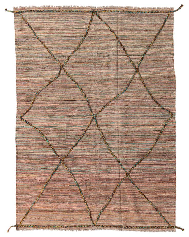 Detail image of 5' 9 x 7' 11 Hand Knotted Moroccan Wool Rug