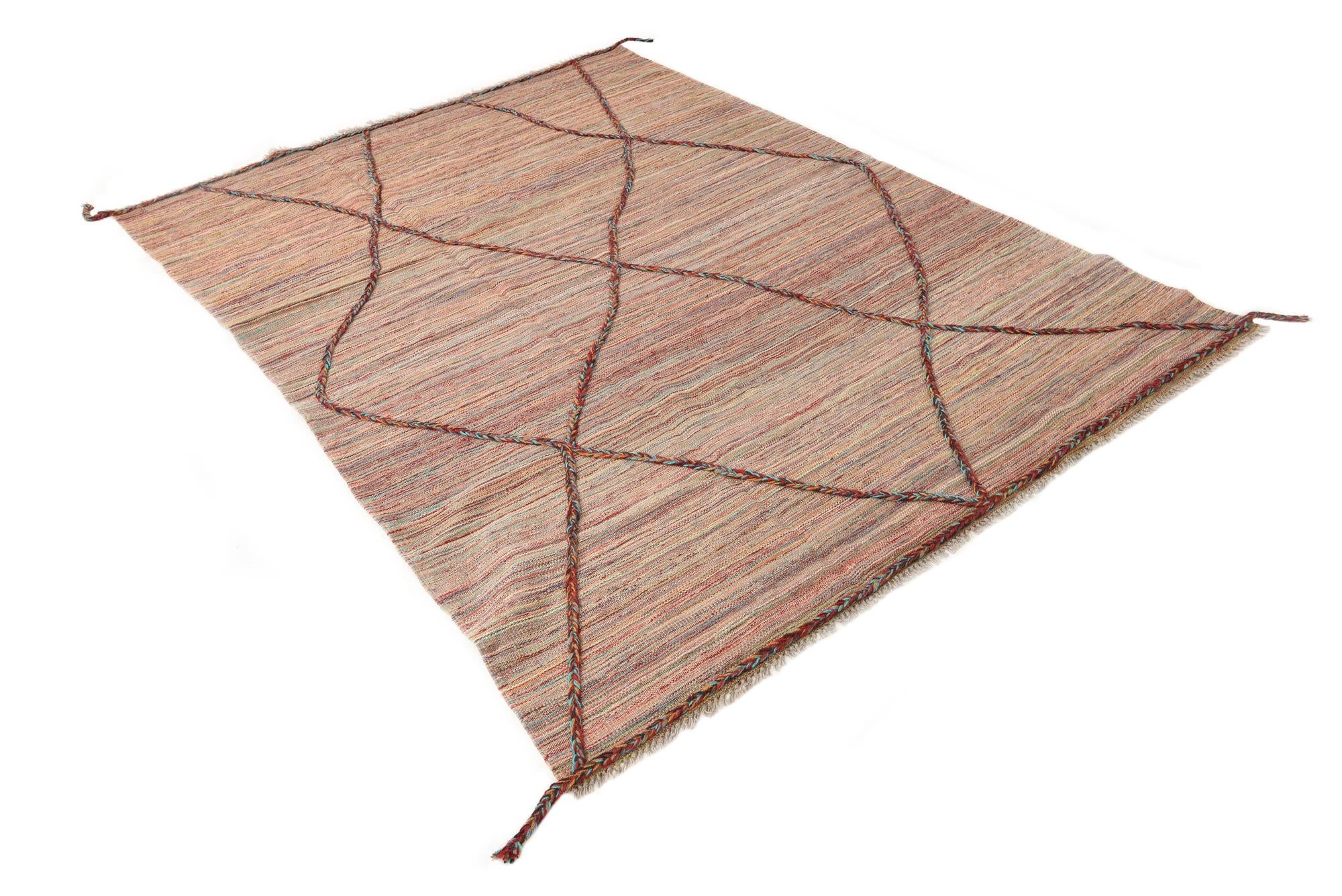 5' 6 x 7' 9 Hand Knotted Moroccan Wool Rug