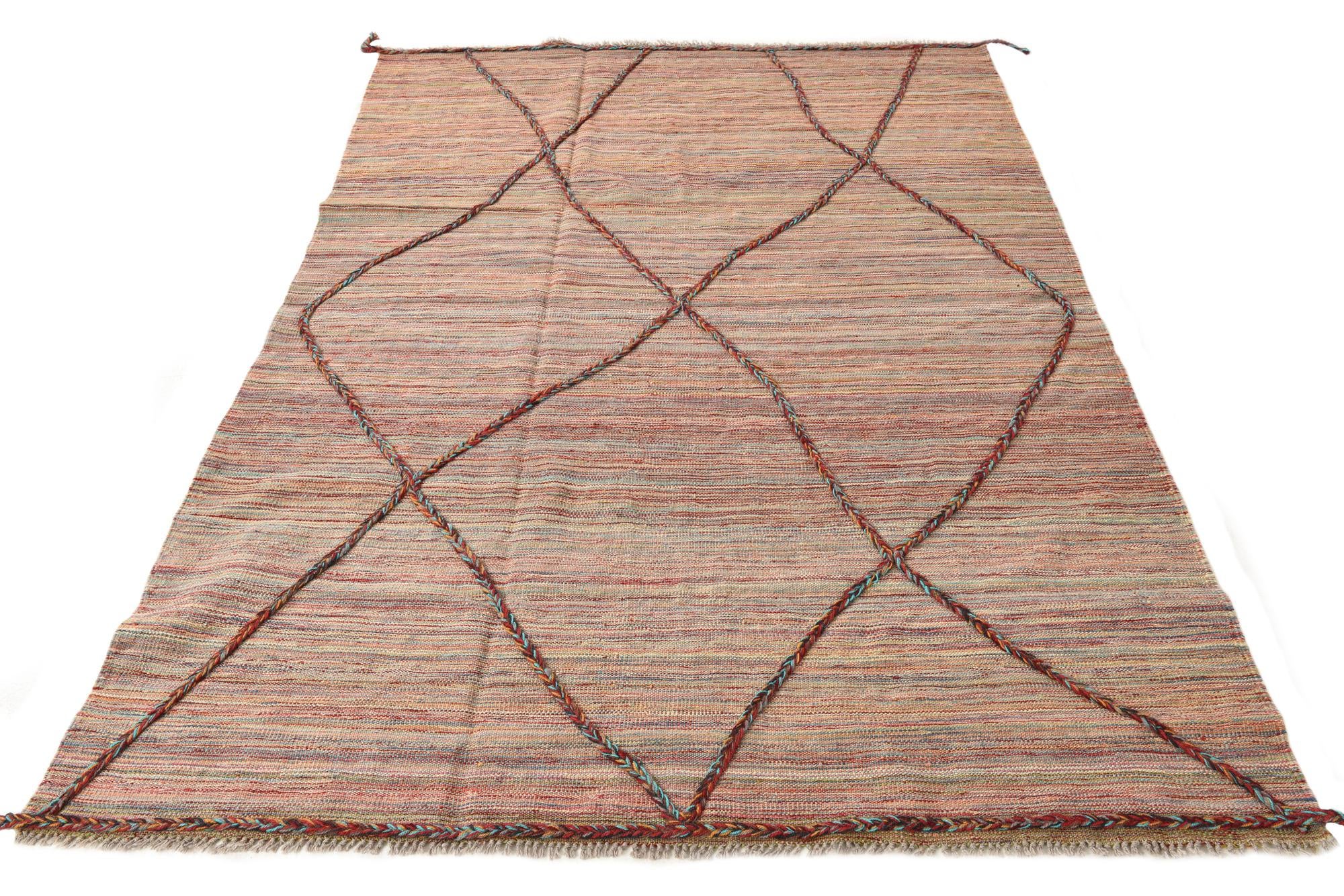5' 6 x 7' 9 Hand Knotted Moroccan Wool Rug