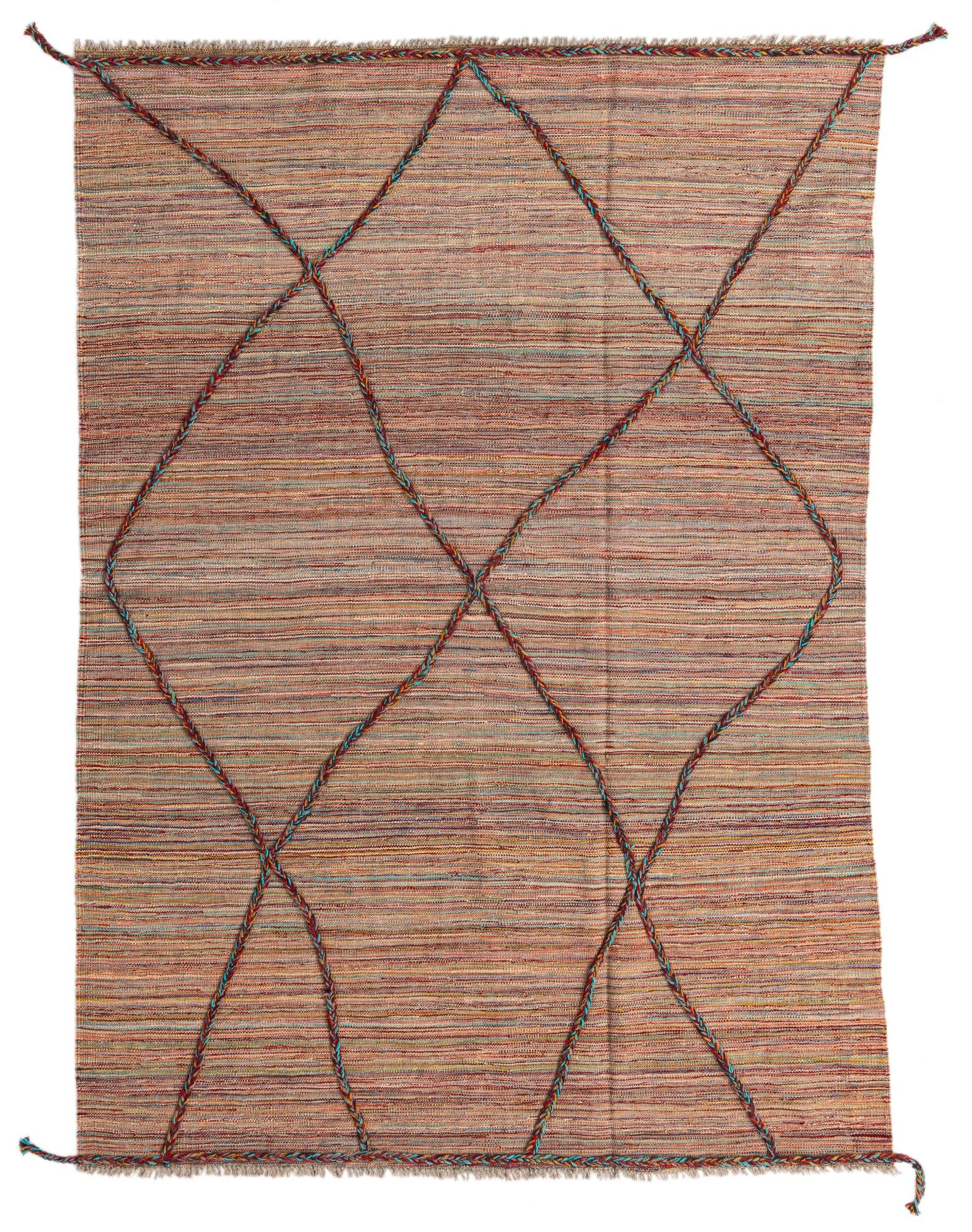 5' 6 x 7' 9 Hand Knotted Moroccan Wool Rug